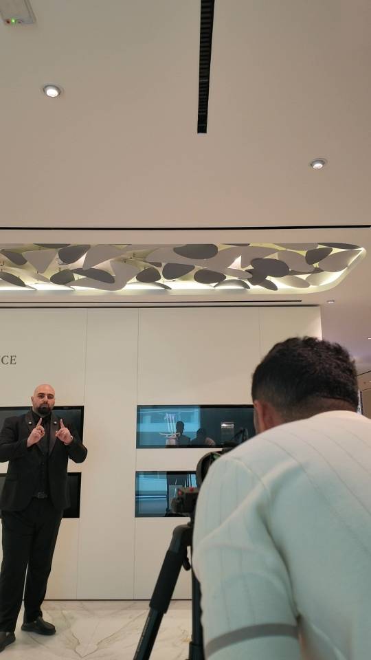 MANGMARK team filming a spokesperson video in Dubai