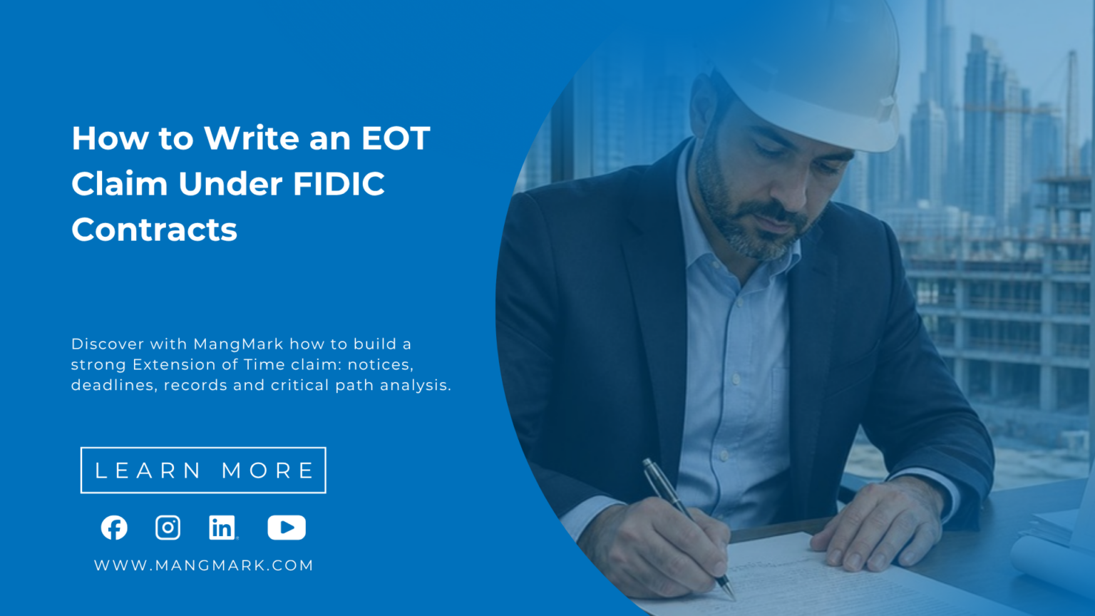 EOT claim under FIDIC in Dubai – contracts manager signing an extension of time claim